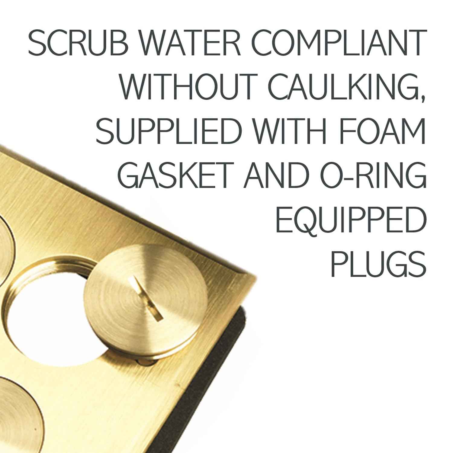 Legrand Pass & Seymour FB1TRDRB Floor Box Assembly for Wood Floors with 15 Amp Tamper Resistant Receptacle Outlet, 1 Gang, Brass (1 Count)