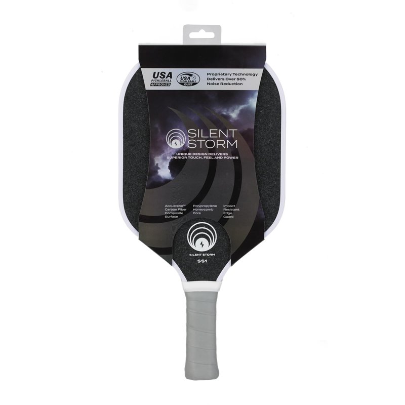 OWL Sport SILENT STORM Pickleball Paddle, 100% USAPA Tournament & League Approved, Max Control Play 16 MM Core, Patented High Performance Surface, Over 50% Noise Reduction, for All Skill Levels