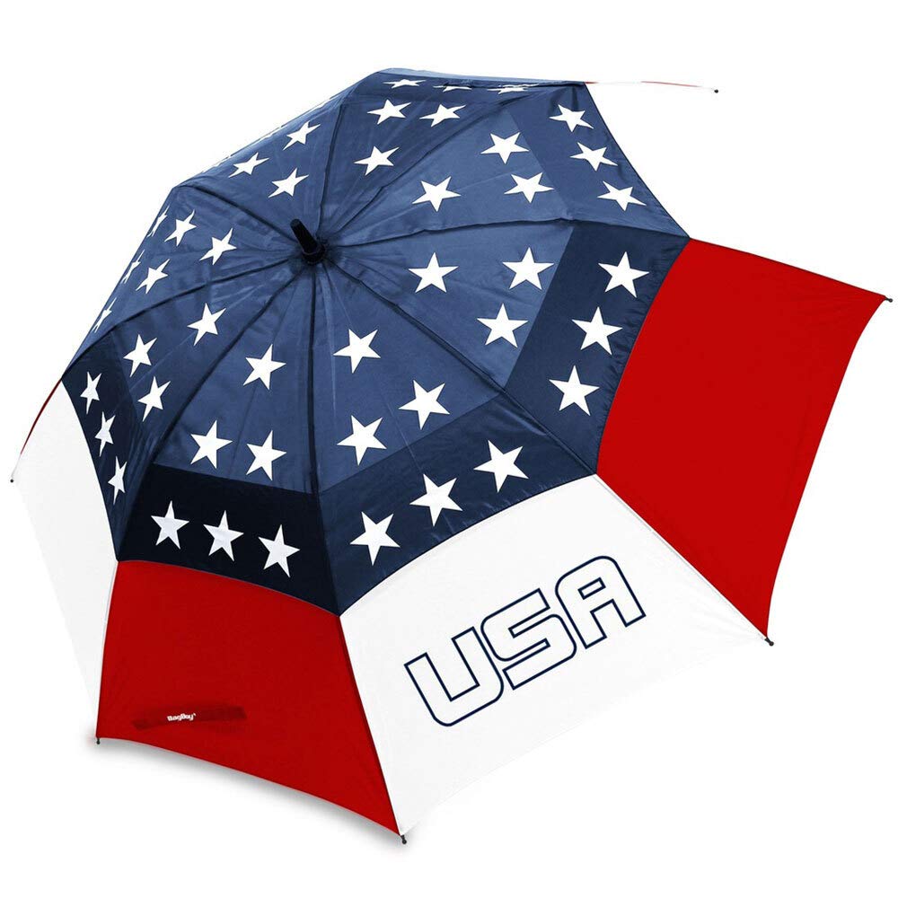 Bag Boy USA Wind Vent Umbrella, Red/White/Blue, 62"