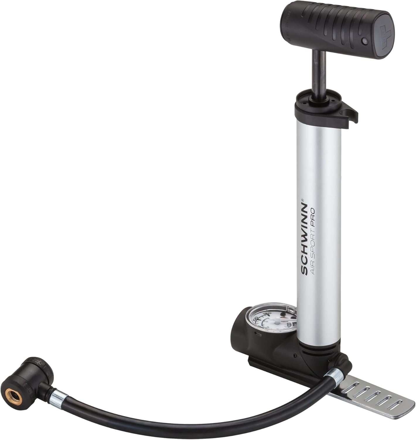 Schwinn Air Sport Mini Bike Pump - Portable Foot & Hand Pump for Schrader & Presta Valves | Easy Carry Design