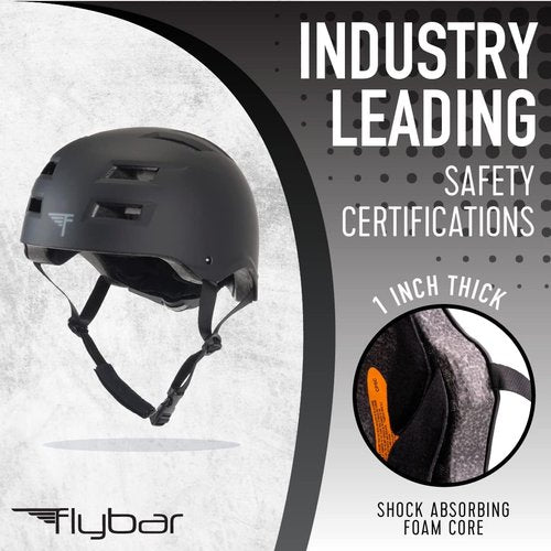 Flybar Bike Helmet - Multi-Sport Dual Certified, Adjustable Dial, Lightweight Design for Kids & Adults