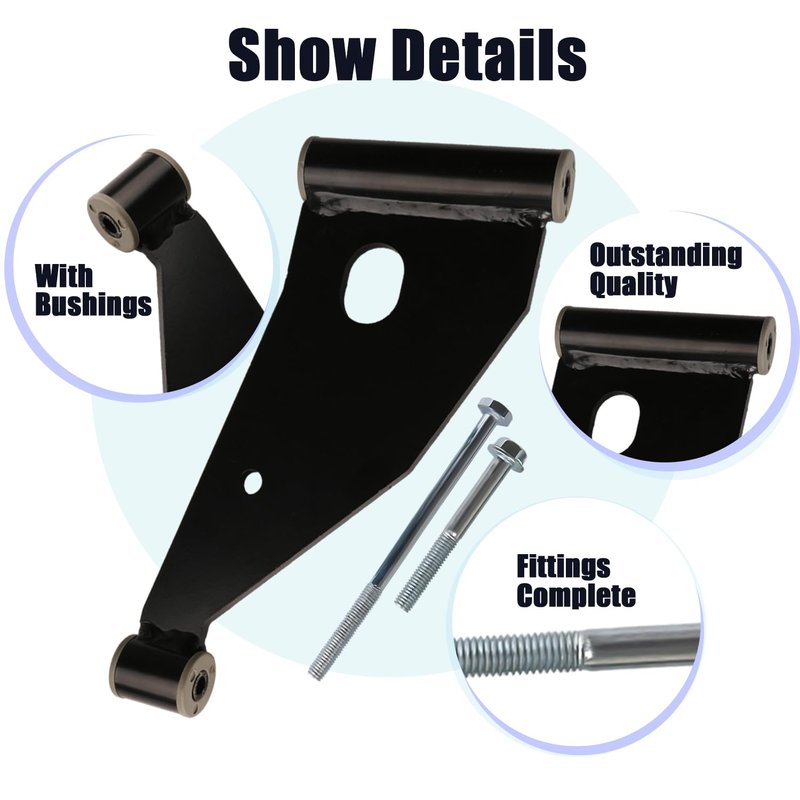 Panglong Golf Carts Control Arm Delta A-Plate Kit, Suitable for Club Car 2004-up Precedent and 2018-up Tempo Gas or Electric Golf Carts, OEM# 102287301, 103388501