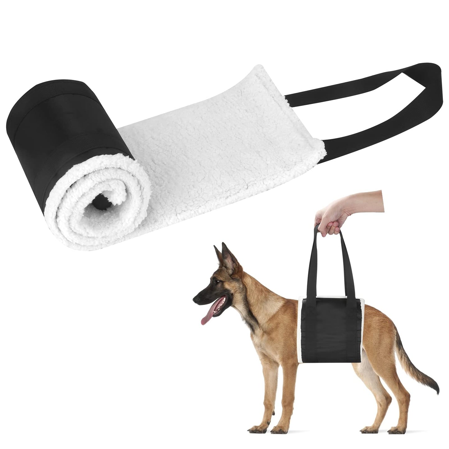 Soft Support Harness Lifting Sling - Mobility Aid for Medium Large Senior Dogs With Weak Legs - Front Rear Leg Support for Surgery Rehabilitation