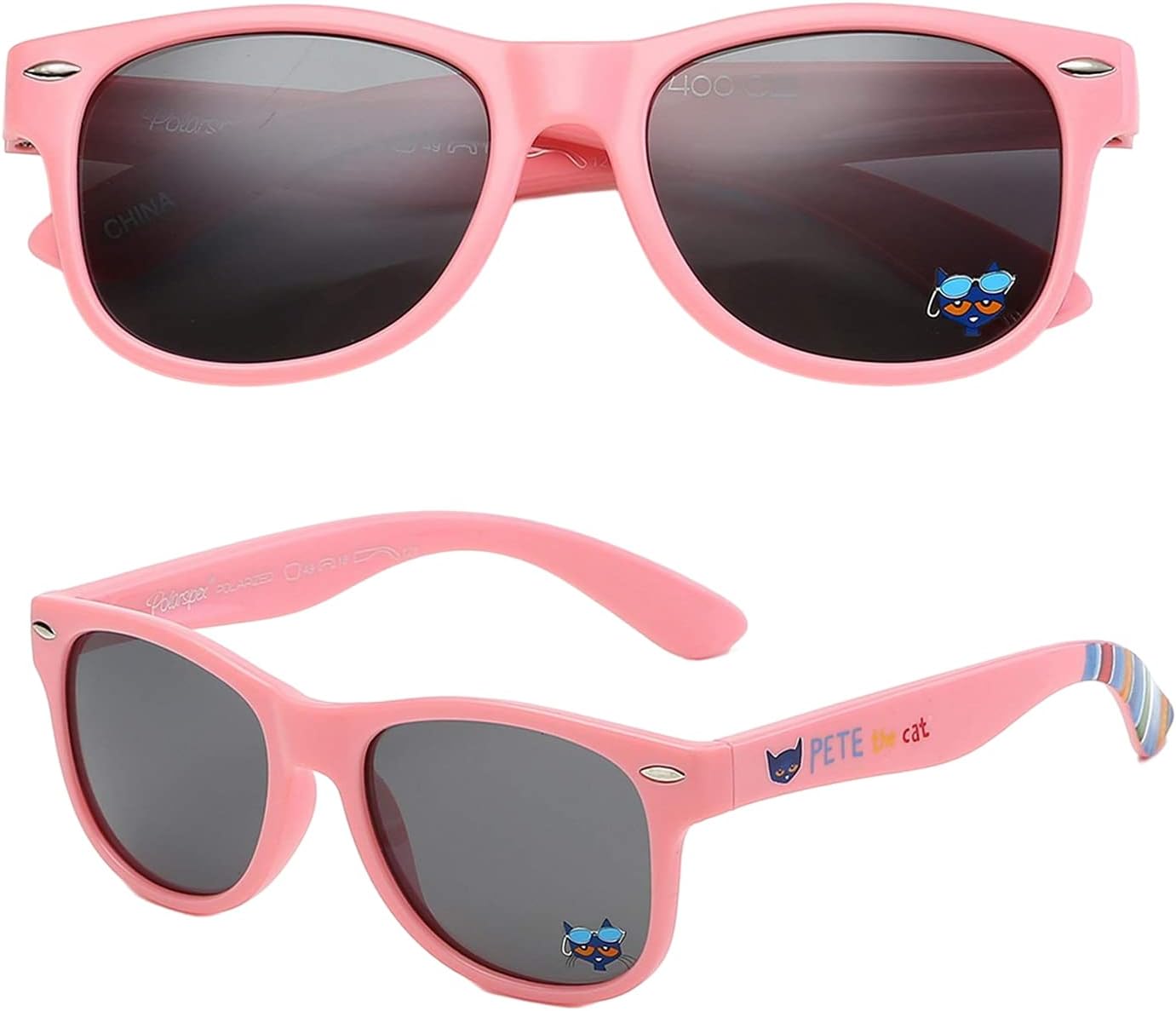 Pete the Cat Polarized Retro Sunglasses for Kids - BPA Free, Stylish & Fun Design