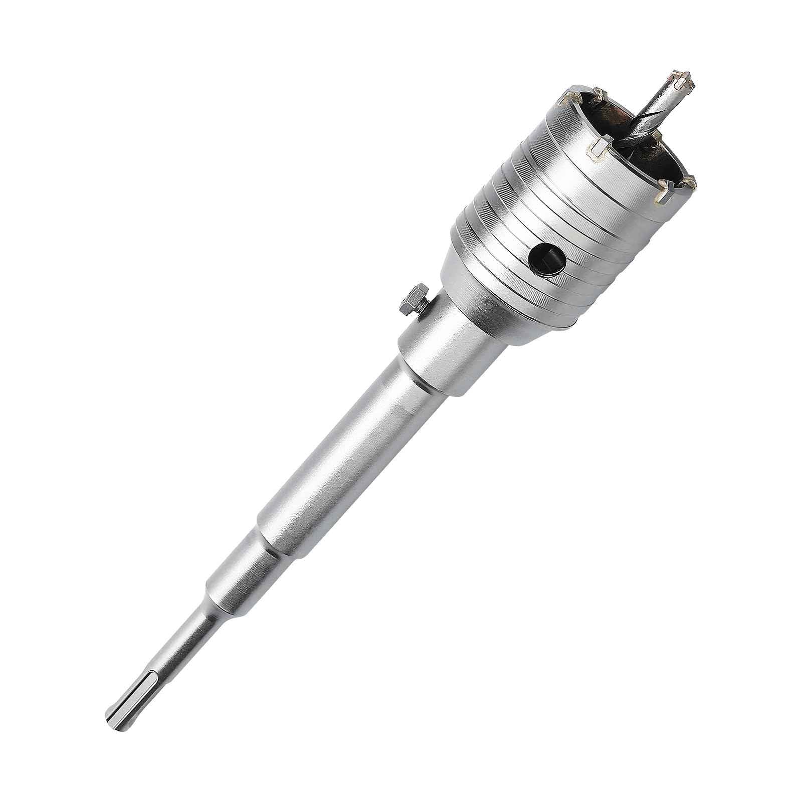 2 inch / 51mm Concrete Hole Saw with SDS Plus Shank Connecting Rod,Concrete Drill Bit,6.3mm Tungsten Carbide Tip Cement Hole Saw for Concrete Cement Brick Wall (51mm (2 inch))