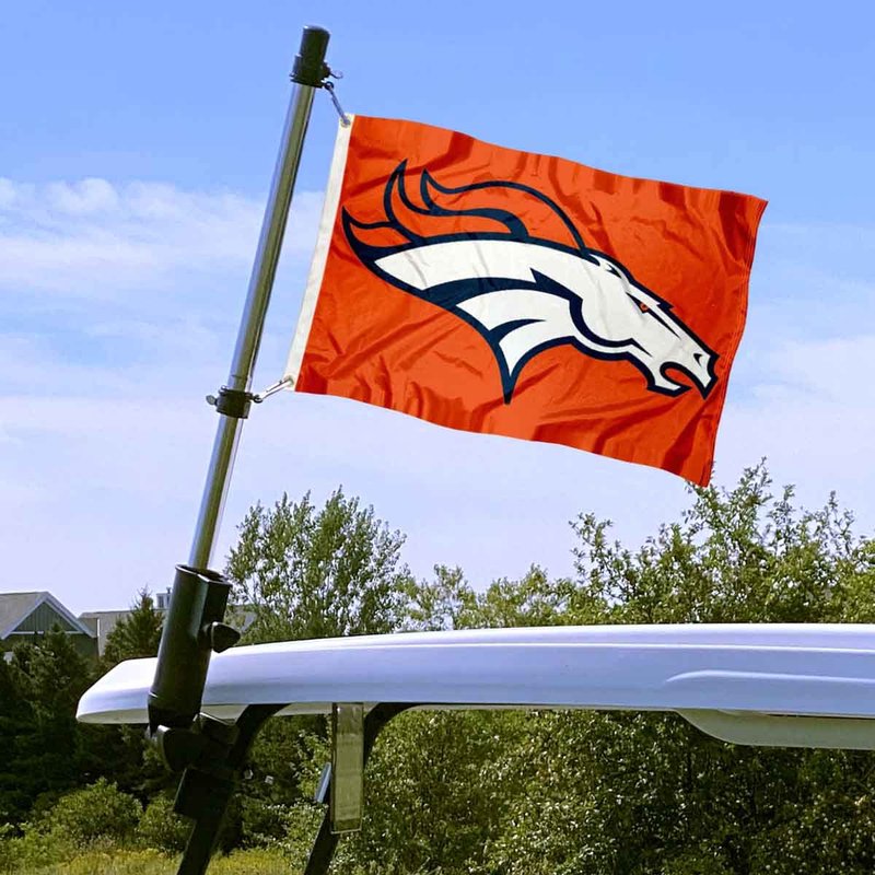 WinCraft Denver Broncos Golf Cart Flag Pole and Holder Mounting Bracket