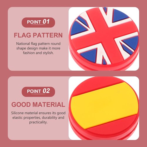 BESPORTBLE 10PCS Vibration Dampeners Silicone Tennis Dampener National Flag String Shock Absorber Accessory for Tennis Players Beginners