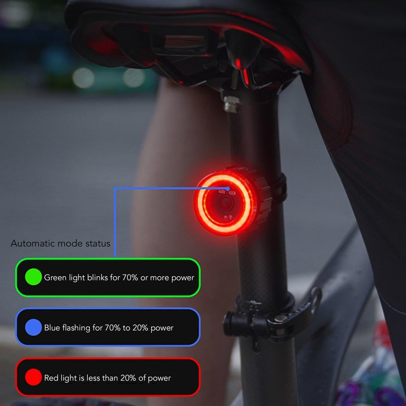 Sensing Tail Light, and Sensitive Brake LED Rear Light, USB Charging, IPX5, for Road Mountain Bikes