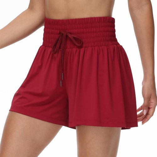 Blaosn Athletic Shorts for Women - High Waist Gym Workout Skort with Pocket | Casual Summer Style