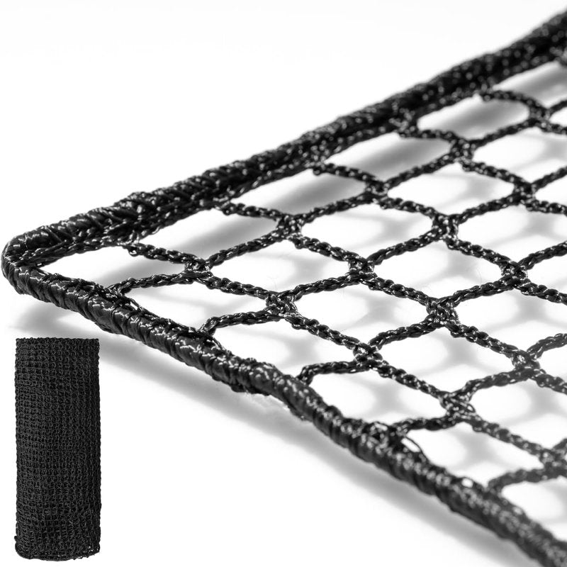 Morelux 10x10ft Golf Impact Net | High-Density 3/4" Black Netting | Heavy-Duty 3.0mm Polyester Replacement Net for Garage & Backyard Practice (Net Only)
