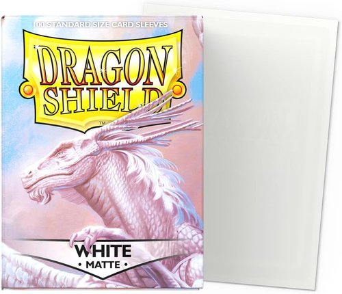 Dragon Shield | Matte Card Sleeves - 100 CT Standard Size | Smooth & Durable TCG Protection | White