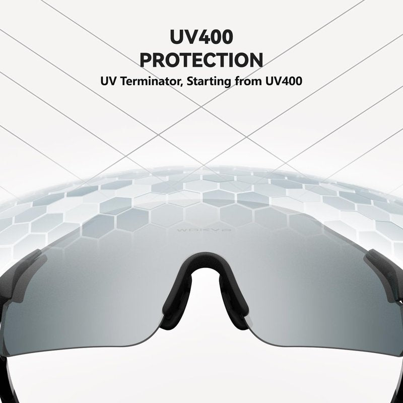 WGKVP Sport Sunglasses Men and Women UV400 Protection Cycling Glasses For Bike Baseball Golf Hiking Running(Orange Red)