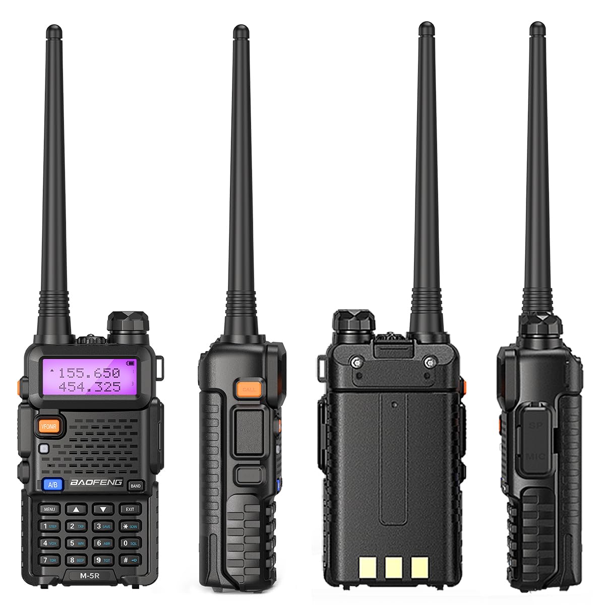 Baofeng UV-5R Ham Radio Handheld Upgrade 8W UV5R Long Range Walkie Talkies with Earpiece Rechargeable M-5R Multi Band Two Way Radio Copy Frequency,USB-C Charger for Hunting Survival Gear