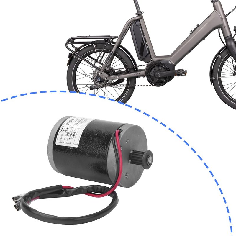 Joyzan Wheel Brush Motor, DC 24V 100W High Speed Aluminum Alloy Pulley Synchronizing Electric Small Brushed Gear Controller Metal Belt Accessory for Mini E Bike Scooter Quad Go Cart ATV Bicycle 6812