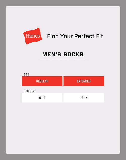 Hanes Men's Double Tough Socks - Moisture-Wicking Crew & Ankle Socks | Black & White Multi-Packs