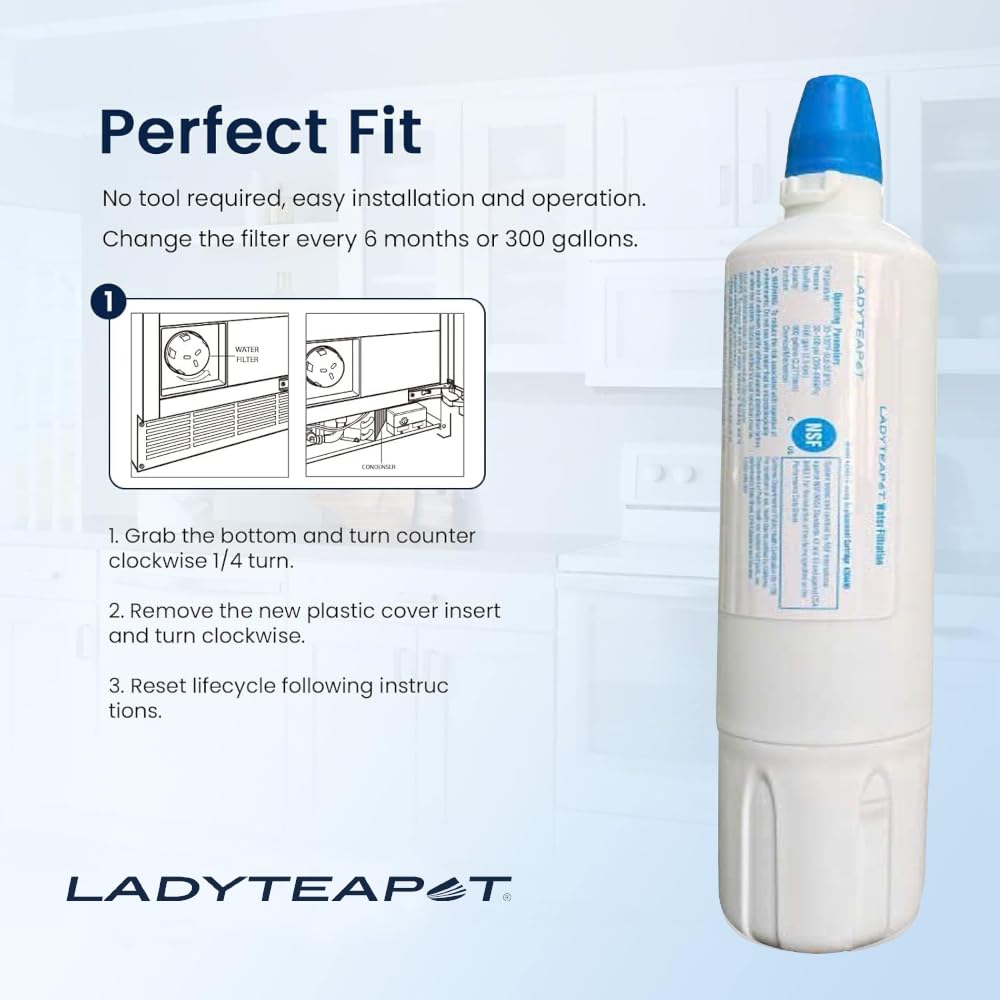 Replacement 4204490 Water Filter and 7007067 Air Purification Cartridge Combo Pack, Compatible with Sub-Zero 4204490, 4290510 Water Filter, 7042798/7007067 Air Filte (2 + 2 Count)