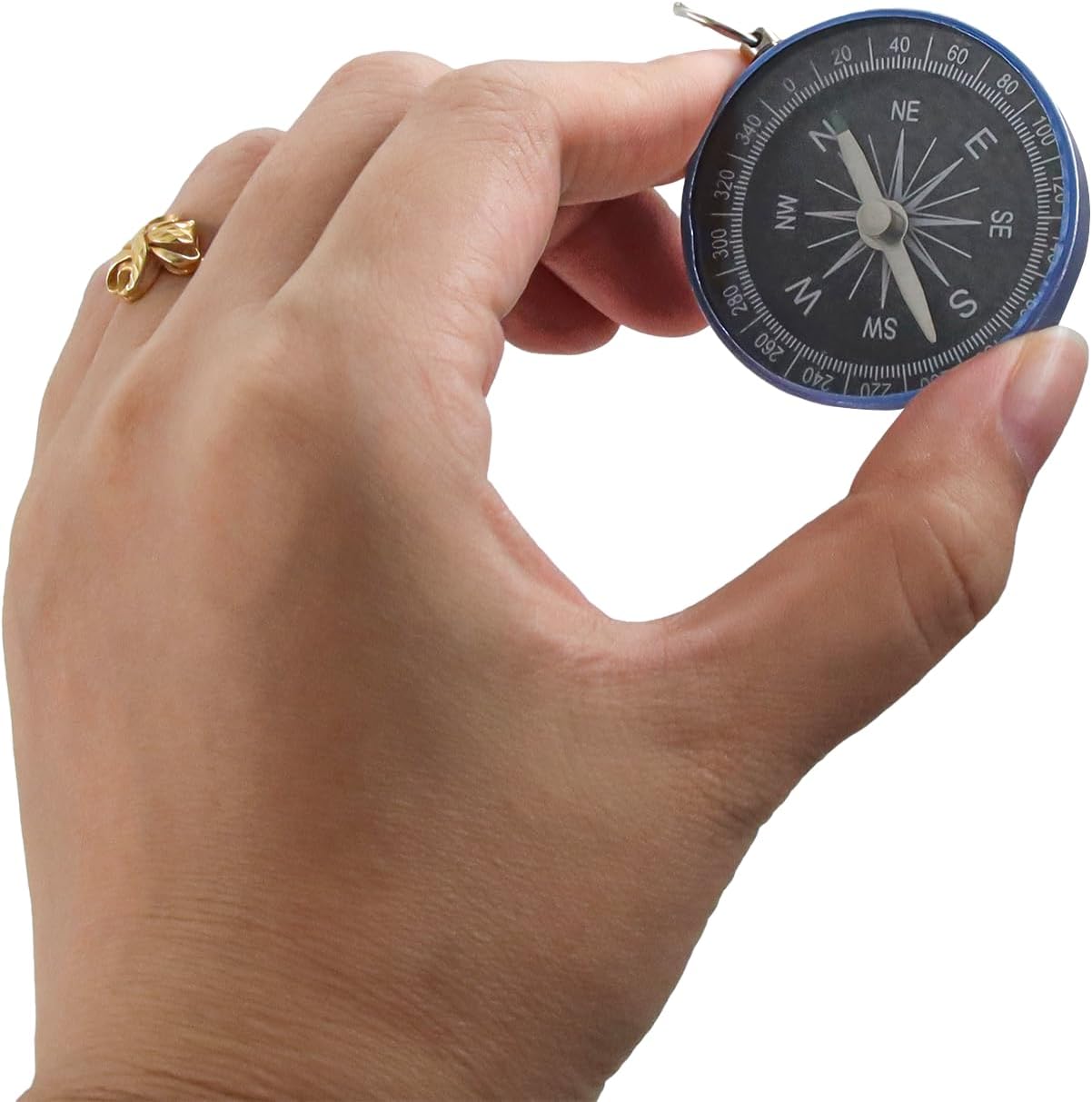 Skiennix Pocket Compass - Survival Navigation Tool with Key Ring for Camping & Hiking