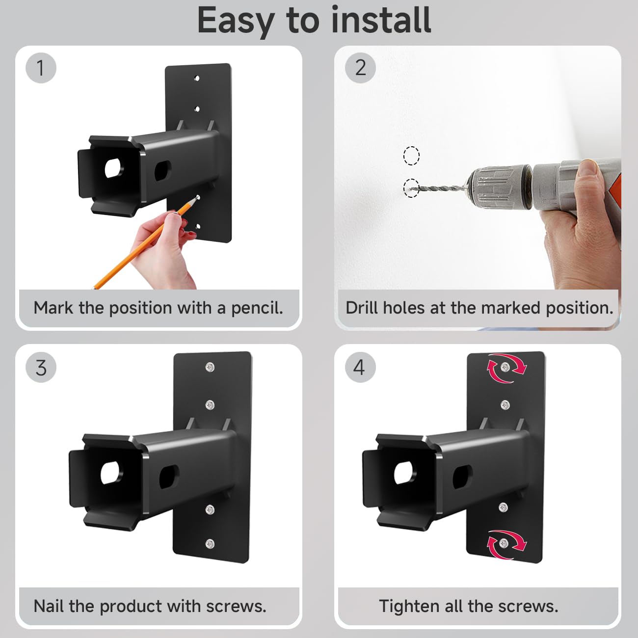 Wall Mount Bike Rack Hitch Cargo Carrier Bicycle Receiver Storage Store Hanging Garage Organizer Trailer Holder Accessories Bracket Heavy Duty Holds Max 300 Lbs Easy to Load Secure 2 inch