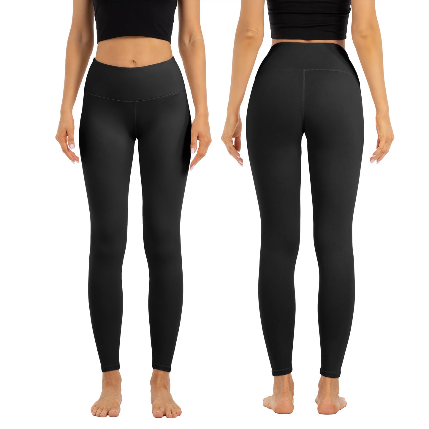 CHANAN High Waist Butt Lifting Leggings for Women Buttery Soft Breathable Yoga Pants with Hidden Pocket Tummy Control Gym Black