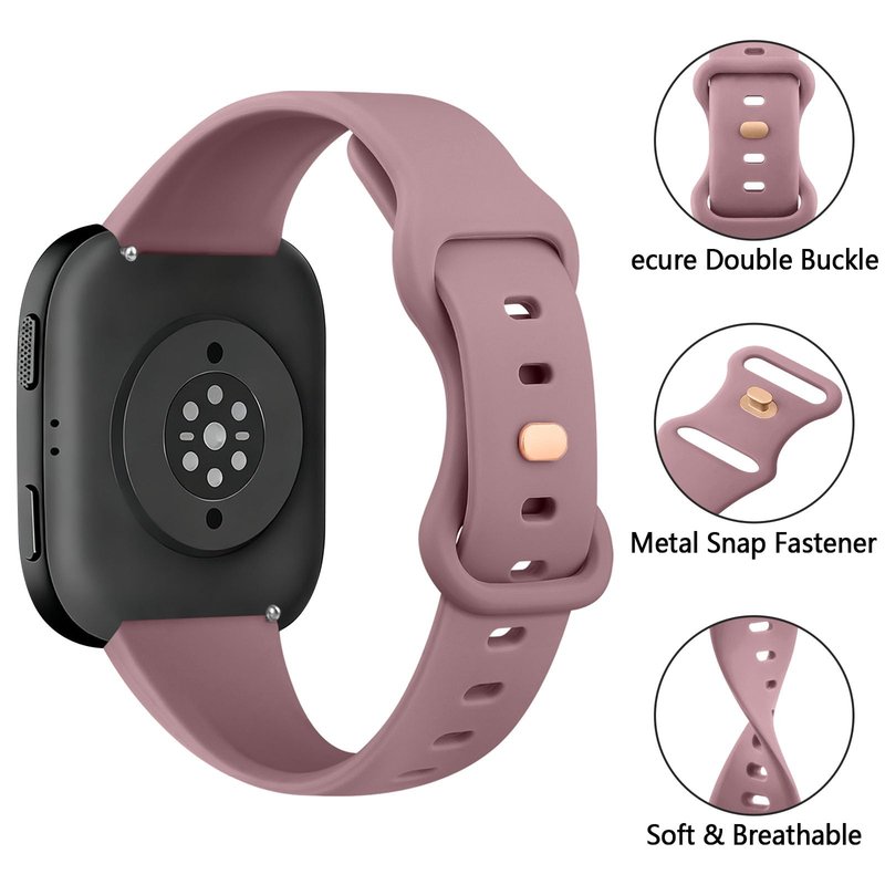 4 Pack Slim Silicone Watch Bands for Amazfit Bip 6/Bip 5/ GTR 4/ GTR 3/3 Pro/GTR 2/2e/GTR 47mm/Balance Watch Band Women Men, 22mm Sport Silicone Adjustable Strap (Milk Tea/Smoke Purple/Pink Sand/Starlight)