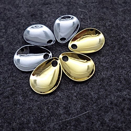 50pcs Silver Copper Spinner Blades for Fishing Lures DIY