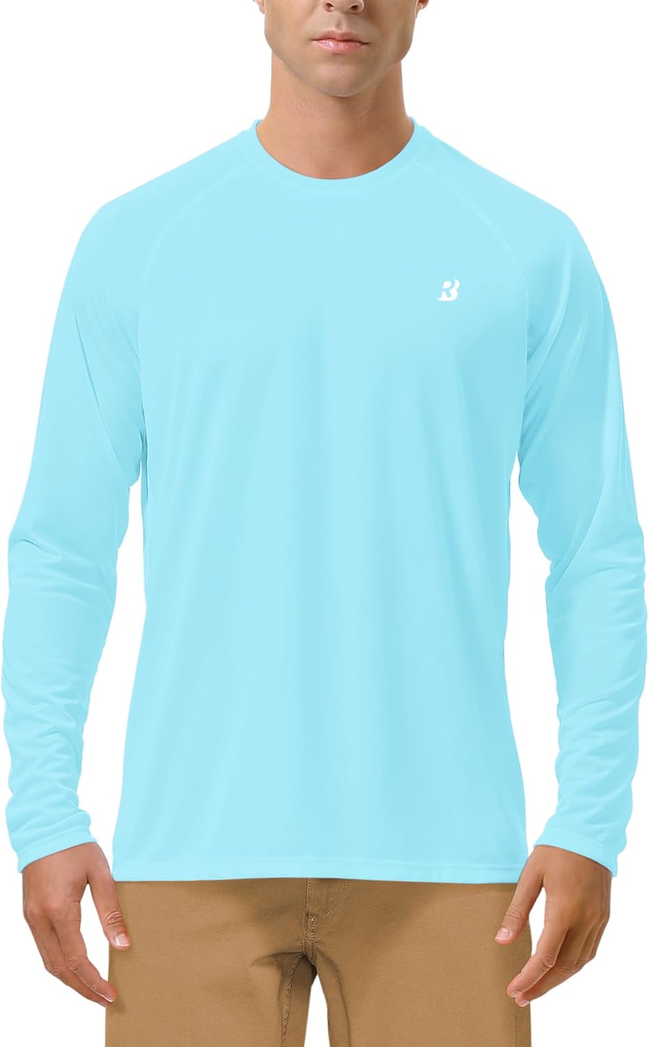 Roadbox Men's UV Sun Protection Shirt - UPF 50+ Long Sleeve Rash Guard for Fishing, Hiking, Swimming