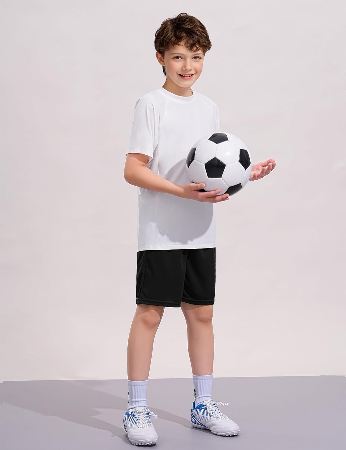 Somaibo Boys Athletic Shorts - Quick Dry Performance Mesh for Soccer, Basketball & Gym | Youth Sizes