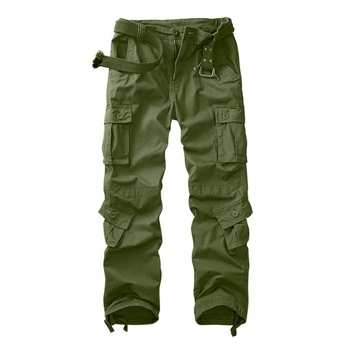 Cargo Pants Women Baggy Camo Tactical Pants Straight Leg Casual Y2K Work Trousers with 9 Pockets 2039 ArmyGreen 10