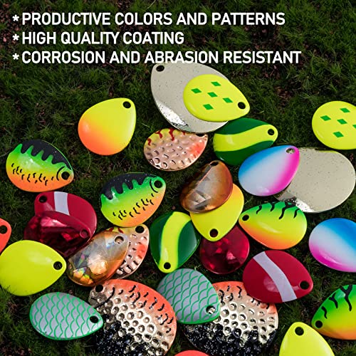 Dr.Fish 3-20 Pack Walleye Spinner Blade Kit for Lure Making & Casting