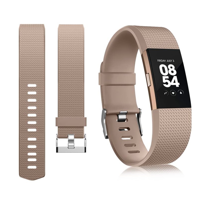 Tobfit 6 PACK Sport Bands Compatible with Fitbit Charge 2 Bands for Women Men, Soft Silicone Waterproof Straps Replacement Wristbands for Fitbit Charge 2 / Charge 2 HR Fitness Tracker, Small