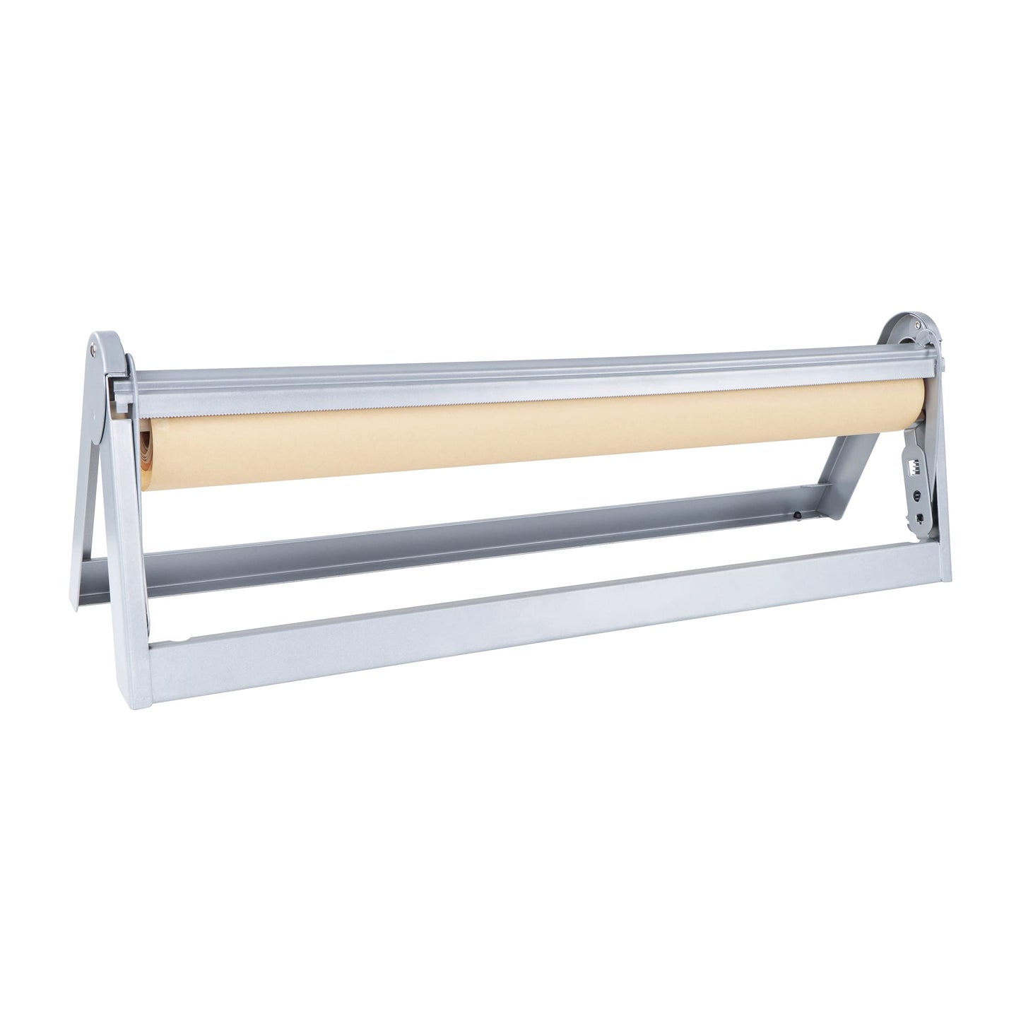 BISupply Butcher and Wrapping Paper Cutter Dispenser - 24in Craft Paper Roll Holder Stand and Cutter for Kitchen Storage