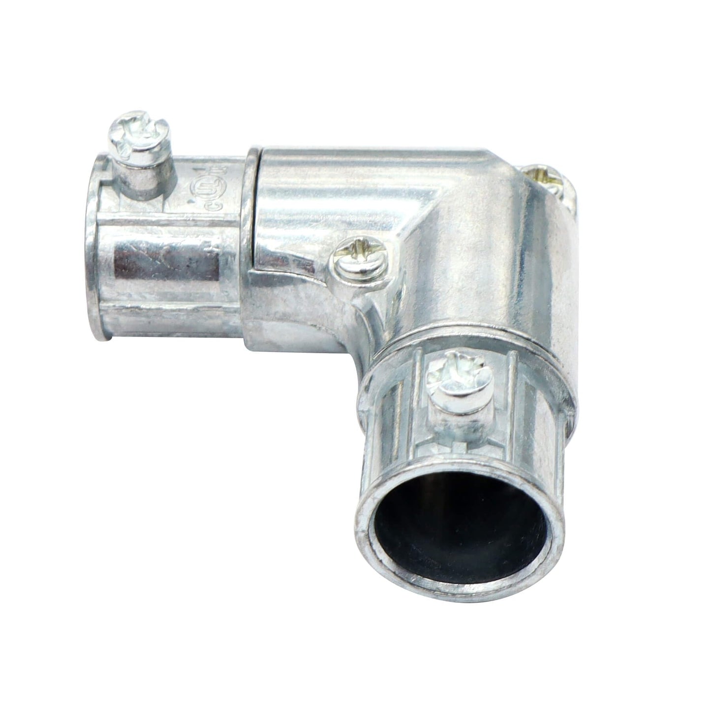 Qlvily 10 Pieces 1/2 Inch EMT to EMT 90 Degree Inside Corner Pulling Elbows, Electrical Metallic Tube Zinc Die Cast Elbow Capped Coupling, Combo Head Set Screw