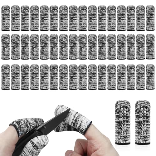 Cut Resistant Finger Cots - Non-Slip, Breathable, 50 Pack