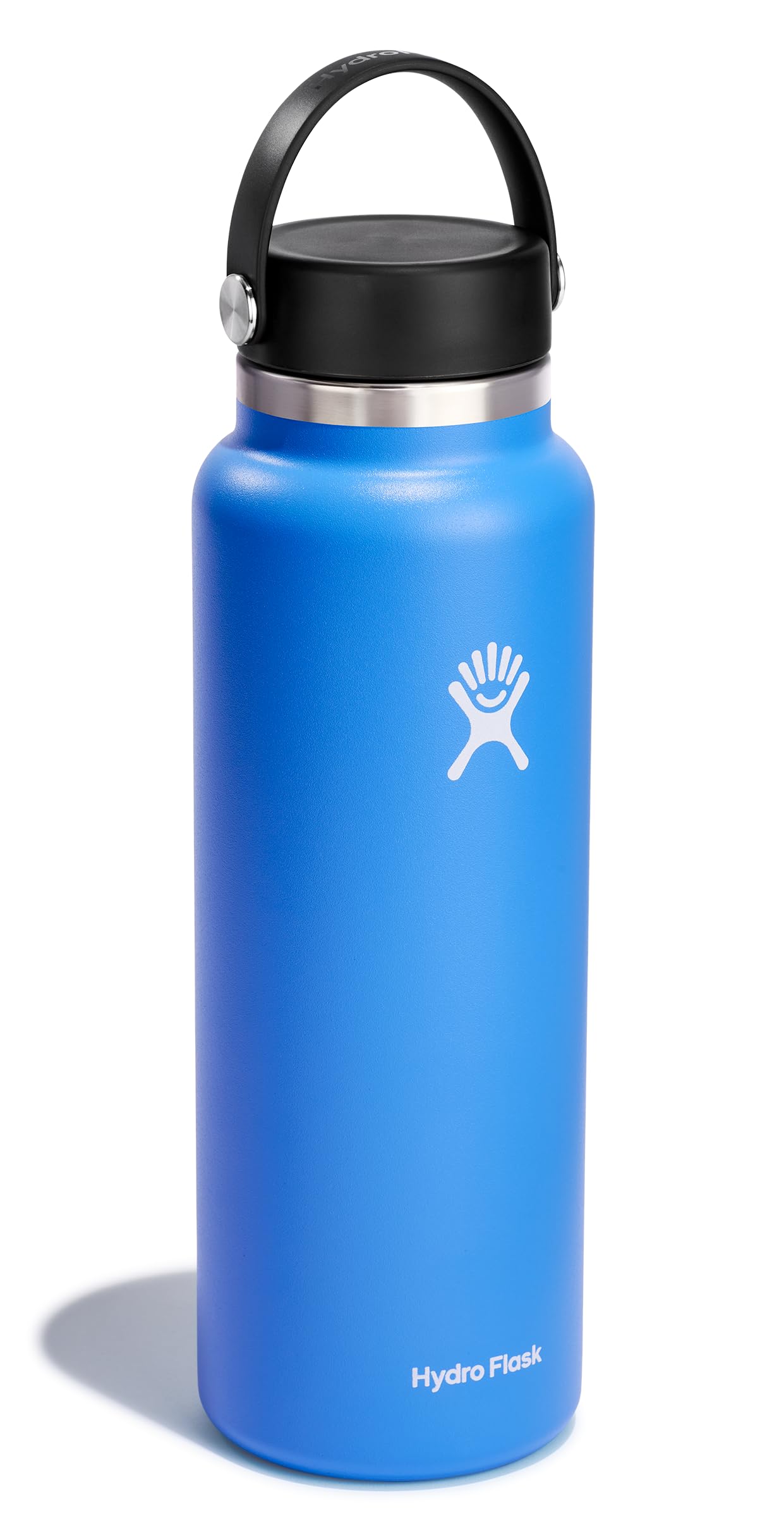 Hydro Flask Water Bottle - Insulated Stainless Steel - Wide Mouth Flex Lid, Non Spill, Leakproof and Refillable in 40 Oz