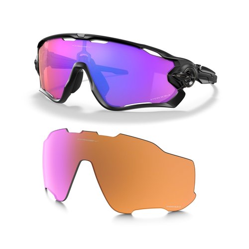 Oakley Original Jawbreaker OO9290 00000831 Prizm Trail Replacement Lenses for Men for Women+ Bundle Microfiber Pouch -Frames Not Included