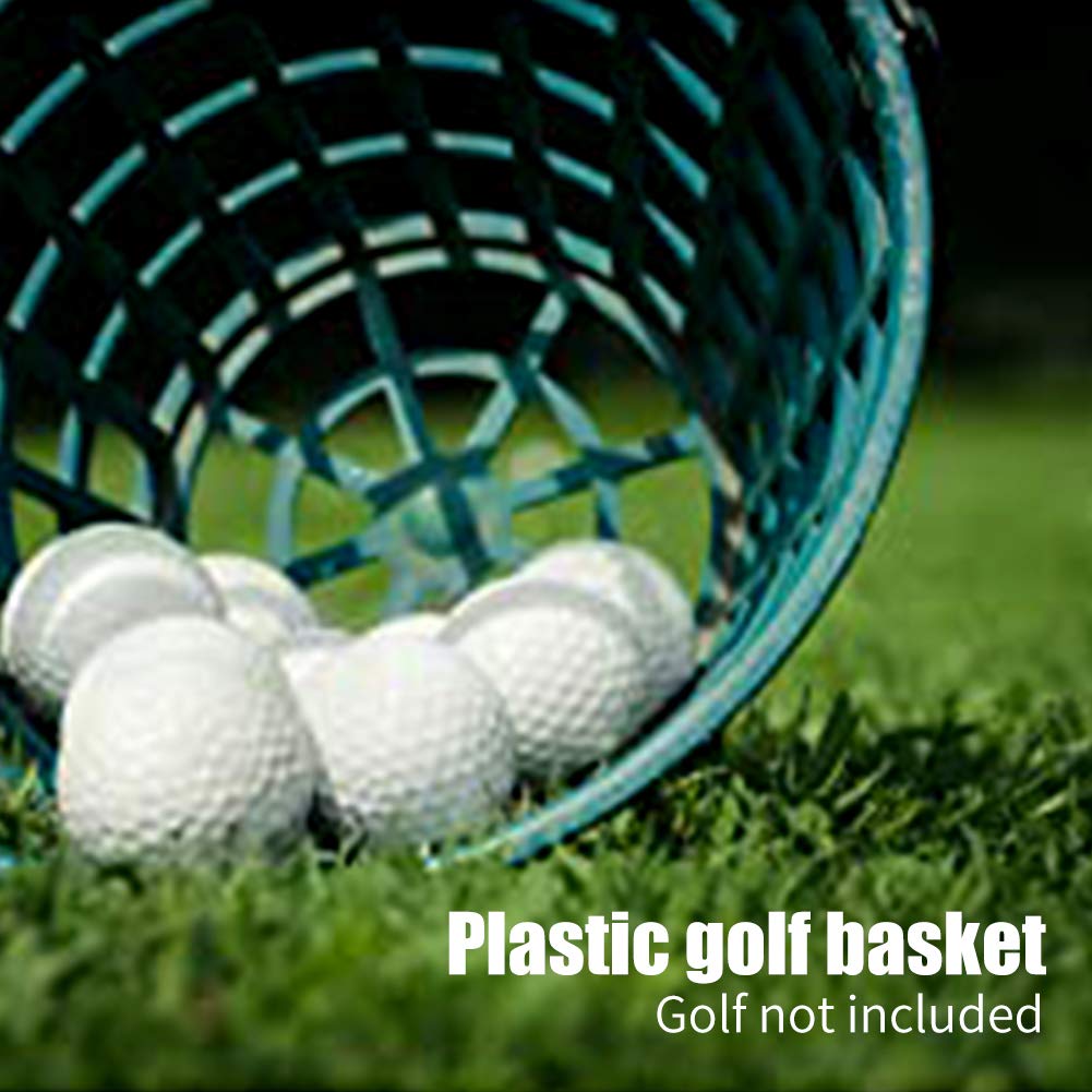 EMVANV Golf Ball Basket, Golf Ball Storage Bucket Container with Handle Outdoor Outside Sports Golf Club Accessories (25balls)