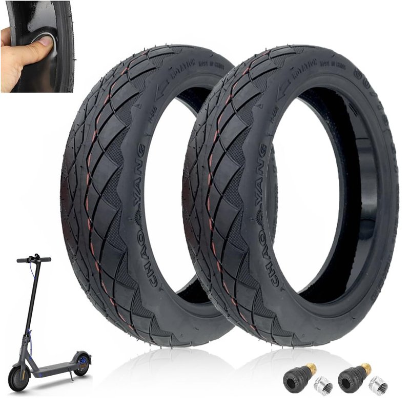 RidTianTek 8.5 inch 50/75-6.1 Self-healing Rubber Tire for Gotrax GXL V2 Hiboy S2 APEX XL Xiaomi M365 Pro Pro2 1S MI3 and 8.5 inch Electric Scooters, 8 1/2x2 Front and Rear Replacement (2 Pcs)