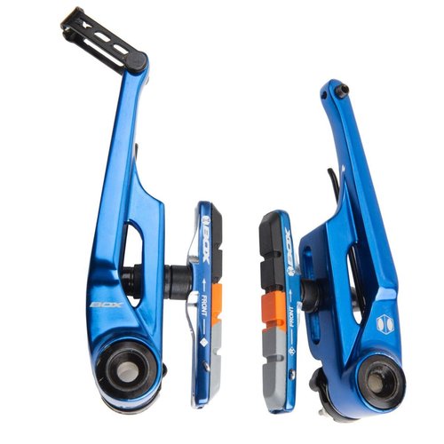 Box One 85 Millimeters Oversized BMX V Brake with Sealed Bearing Pivots, Flexible Cable Noodle, Cold Forged Arms & 2 Millimeters Allen Key Tensions Bolt, Gunmetal