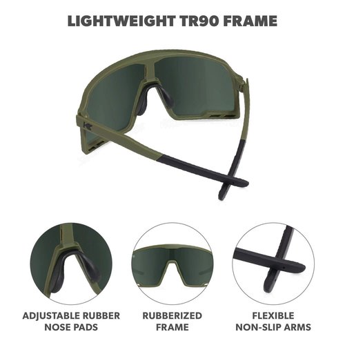 Knockaround Campeones Sport Sunglasses for Men & Women - Shield Sunglasses - UV400 Protection - Baseball, Cycling & Running