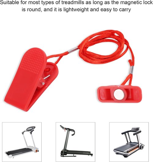 Magnetic Safety Switch - Universal Treadmill Emergency Stop for Most Running Machines | Replacement Accessory