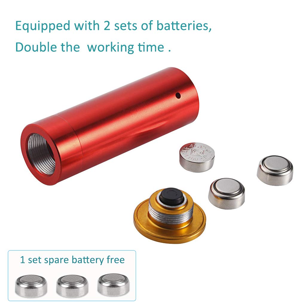 12GA Red Dot Laser Bore Sight in-Chamber Cartridge Laser Bore Sighter with Two Sets Batteries