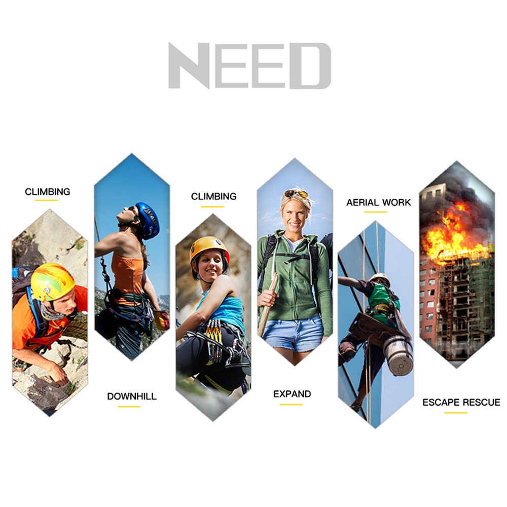 HandAcc Climbing Seat Belt, Large Size Safety Belt Climbing Gear for Tree Climbing, Fire Rescue, Rappelling