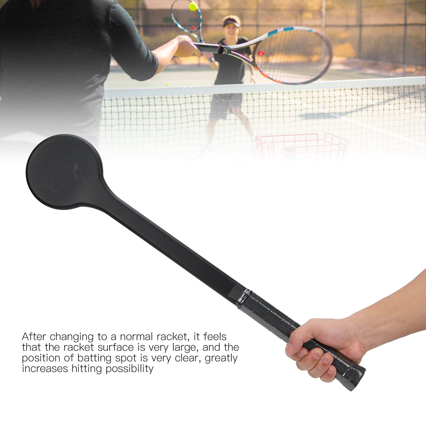 Tennis Racket Carbon Fiber Practice Tennis Pointer for Sweet Spot Training Improve Swing Accuracy and Prevent Tennis Elbow