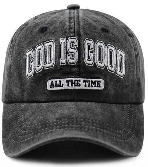 Christian Gifts for Women Men, God is Good Jesus Hat, Religious Faith Baseball Cap, Christmas Birthday Jesus Gifts for Dad Mom Grandpa Grandma Friends Black