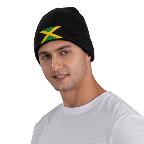 ROSIHODE Jamaica Flag Jamaican Beanie Hat Funny Sleep Cap Headwear Hats Neck Gaiter Headscarf for Women Men