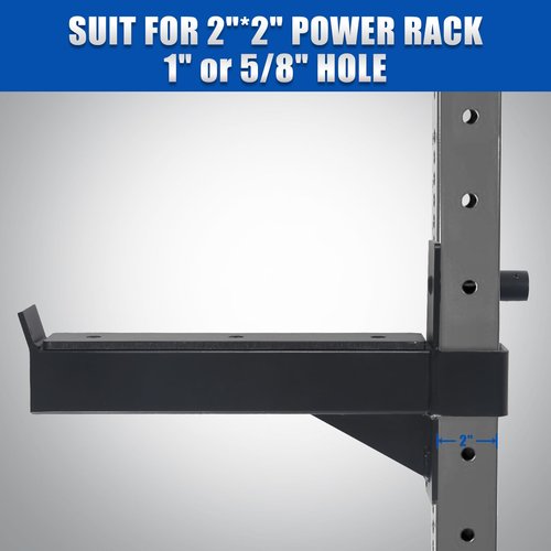 ZUKAM 2inch Rack Barbell Safety Catches Squat Rack Safety Arm Spotter Attachment Fit for 2x2 Power Rack Cage with 1" or 5/8" Hole