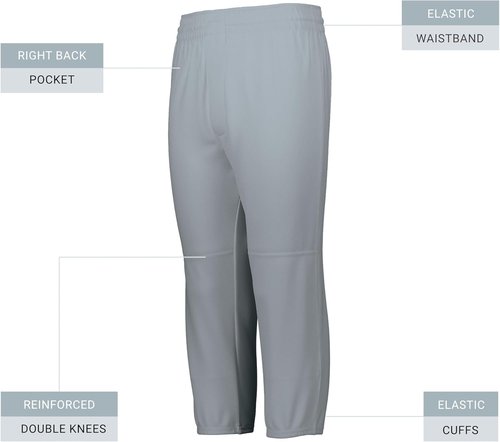 Augusta Sportswear Men's Gamer Pull-Up Baseball Pants - Moisture Management for Softball Champions