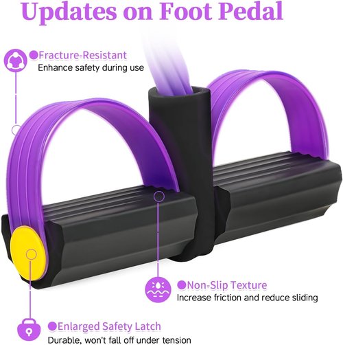 **Pedal Resistance Bands - Upgrade 6-Tube Manual Tension Training | Natural Rubber Fitness Bands**
