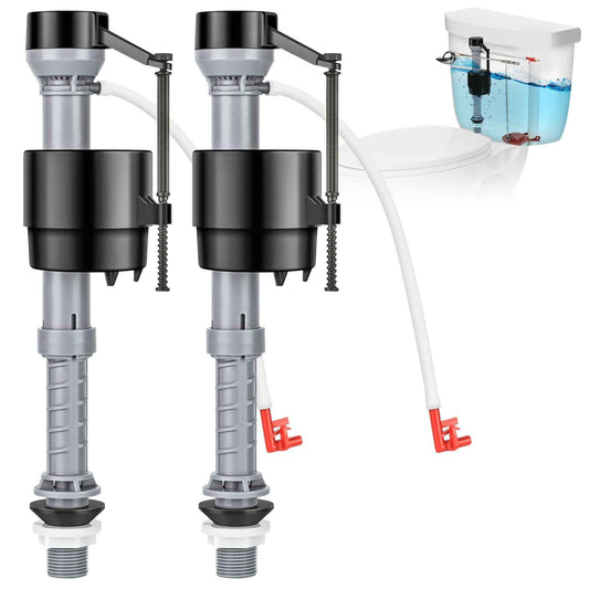 Houpeoro Universal Toilet Flusher Replacement Kit, Toilet Fill Valve Replacement Kit, Toilet Parts Inside Tank Kit, Adjustable, Quiet and Easy to Install (2-Pack)