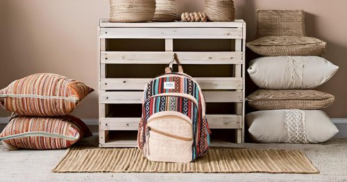 Natural Hemp Backpack, Handmade & Eco-friendly, Unique Design Nepalese Backpack for Every Occasion.